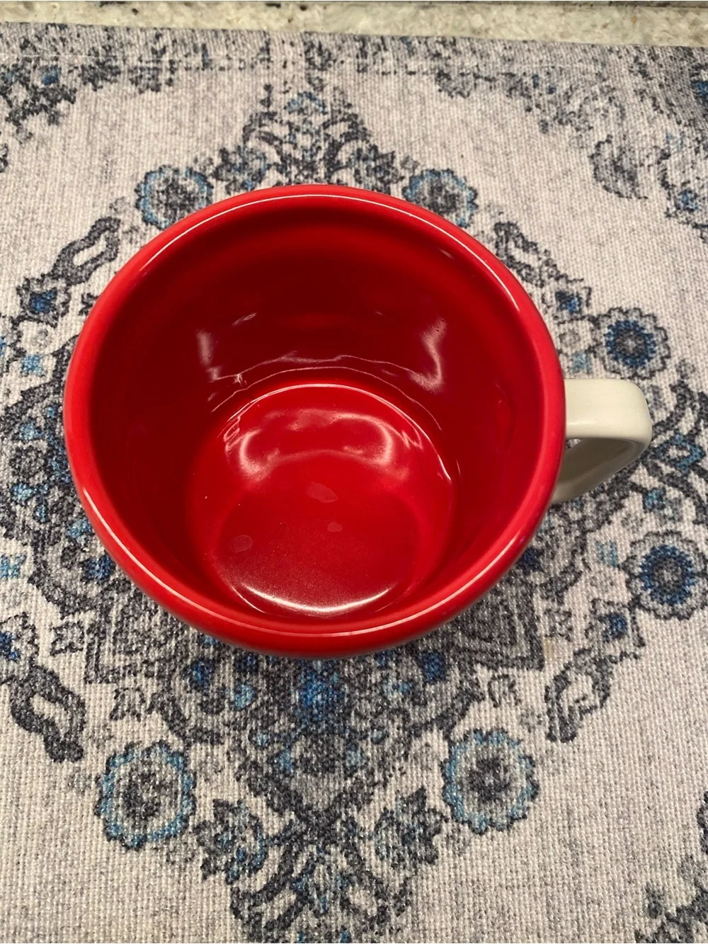 Crate&Barrel ceramic Santa Coffee mug.